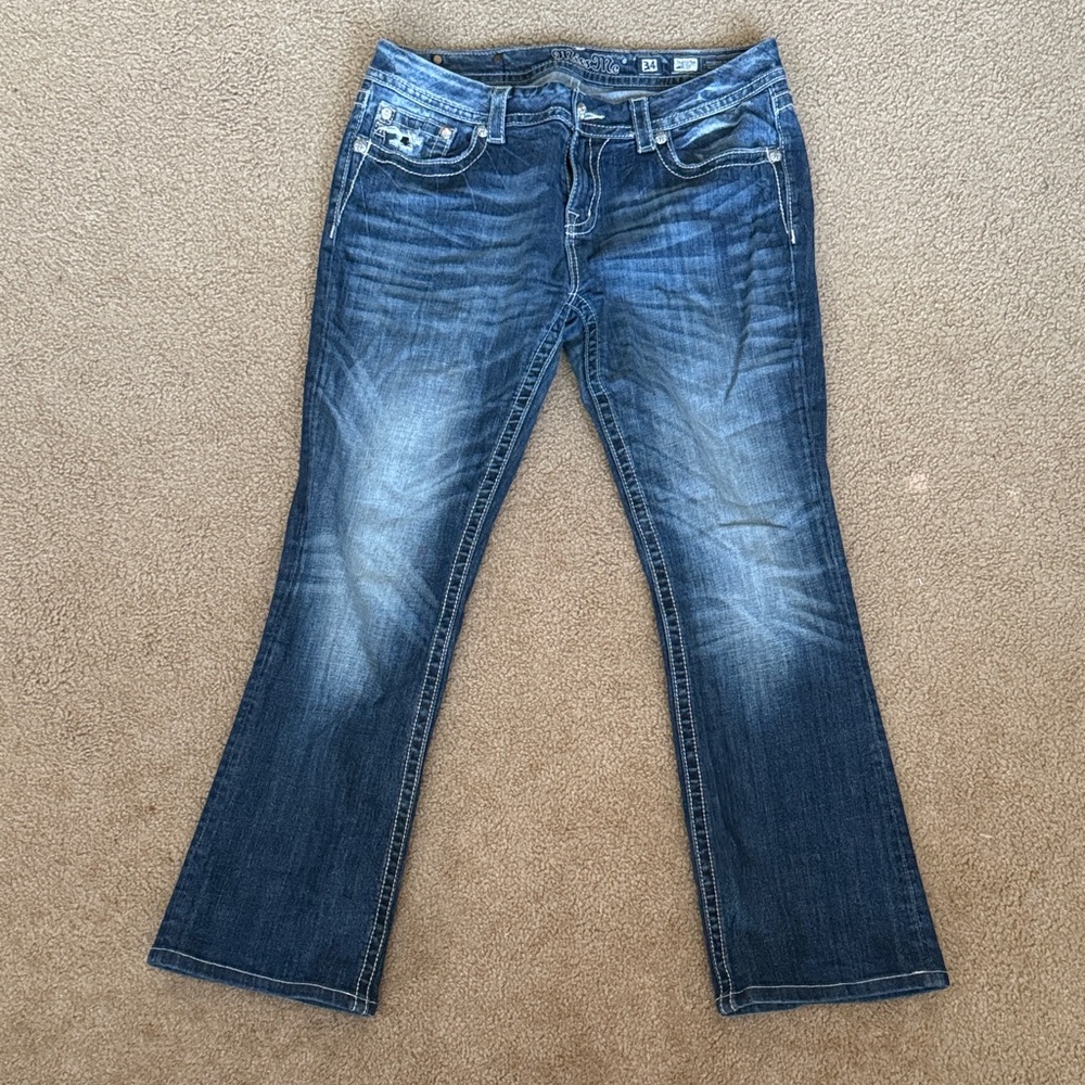 Miss Me Midnight Cross Bootcut Jeans